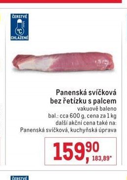 Panenská svíčková bez řetízku s palcem
