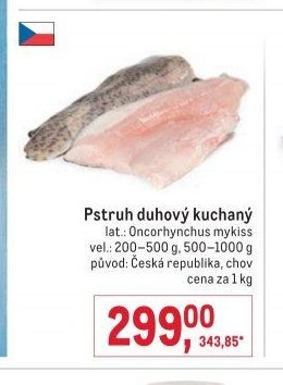 Pstruh duhový kuchaný