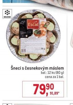 Šneci s česnekovým máslem