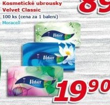 Kapesníčky papírové Velvet - box