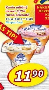 Mléčný dezert Kunín