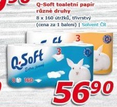 Toaletní papír 3vrstvý Q Soft