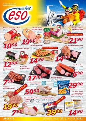 akční leták ESO MARKET 27.1.2021-7.2.2021