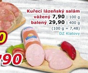 Kuřecí lázeňský salám DZ Klatovy