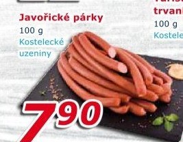 Párky javořické Kostelecké uzeniny