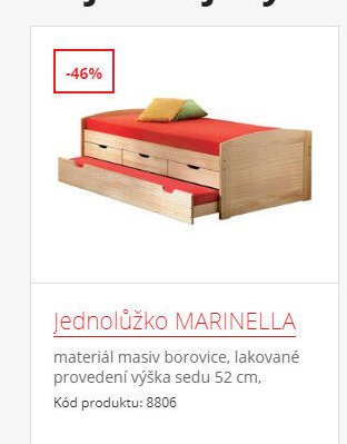 Jednolůžko MARINELLA - IDEA nábytek akcniletaky.com