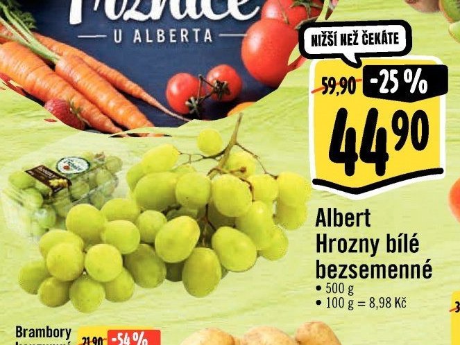 Albert Hrozny bílé bezsemenné