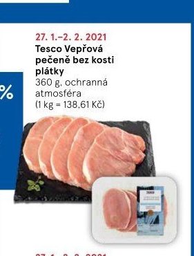 Tesco Vepřová pečeně bez kosti plátky