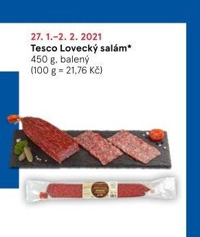 Tesco Lovecký salám