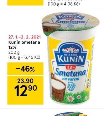 Kunín Smetana 12%
