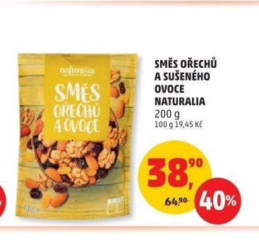 SMĚS OŘECHŮ A SUŠENÉHO OVOCE NATURALIA
