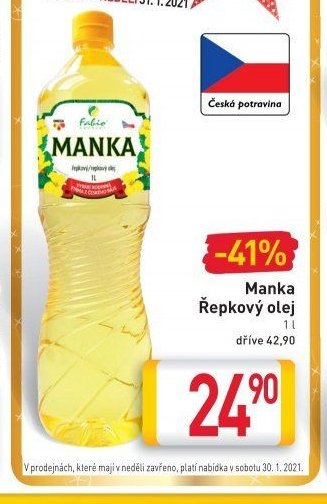 Manka řepkový olej
