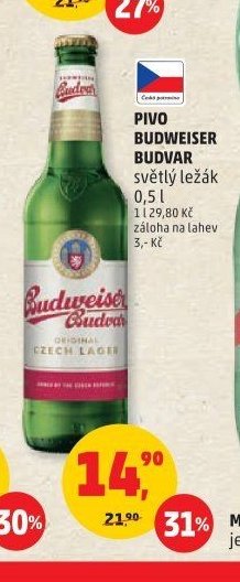PIVO BUDWEISER BUDVAR