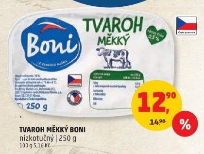 TVAROH MĚKKÝ BONI