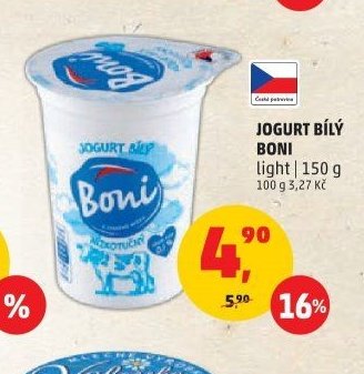 JOGURT BÍLÝ BONI