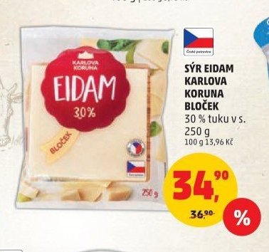 SÝR EIDAM KARLOVA KORUNA