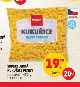 SUPERSLADKÁ KUKUŘICE PENNY mražená