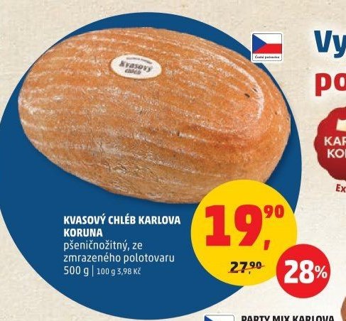 KVASOVÝ CHLÉB KARLOVA KORUNA