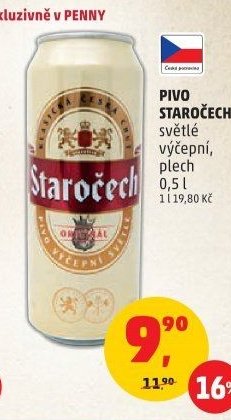 PIVO STAROČECH světlé výčepní, plech