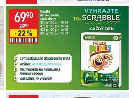 Nestlé dětské cereálie