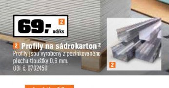 Profily na sádrokarton