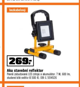 Aku stavební reflektor