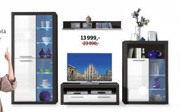 Obývací stěna Kolibri, šedá/bílá - ASKO akcniletaky.com