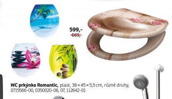 WC prkýnko Romantic, plast - ASKO akcniletaky.com