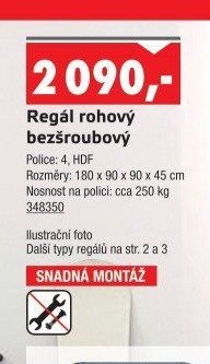 Regál rohový bezšroubový - UNI HOBBY akcniletaky.com