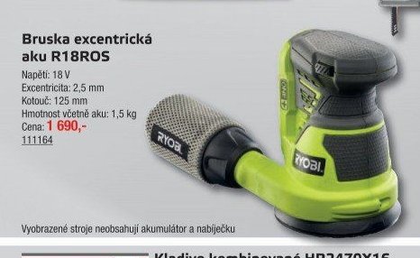 Bruska excentrická aku R18ROS - UNI HOBBY akcniletaky.com