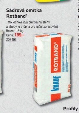 Sádrová omítka Rotband