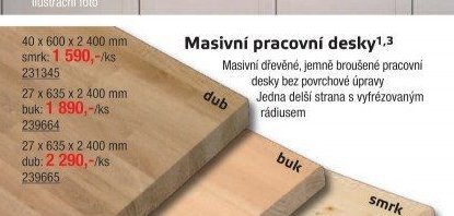 Masivní pracovní desky - UNI HOBBY akcniletaky.com