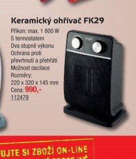 Keramický ohřívač FK29 - UNI HOBBY akcniletaky.com