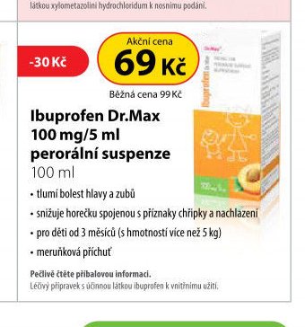 Ibuprofen Dr.Max 100 mg/5 ml perorální suspenze 100 ml