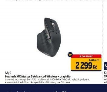 Myš Logitech MX Master 3 Advanced Wireless - graphite