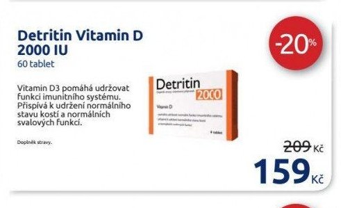 Detritin Vitamin D 2000 IU 60 tablet