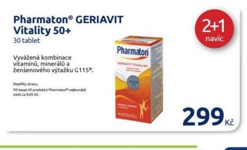Pharmaton GERIAVIT Vitality 50+ 30 tablet