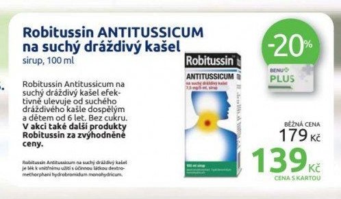 Robitussin ANTITUSSICUM na suchý dráždivý kašel