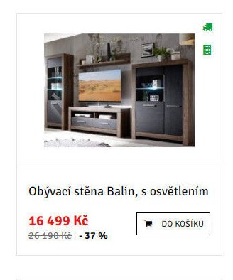 Obývací stěna Balin, s osvětlením - ASKO akcniletaky.com