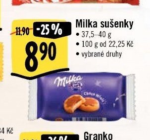 Milka sušenky