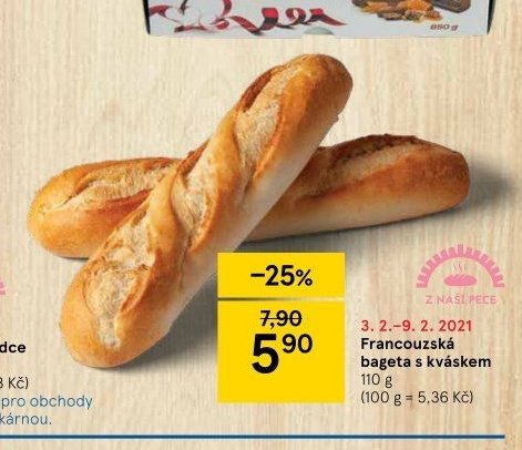 Francouzská bageta s kváskem