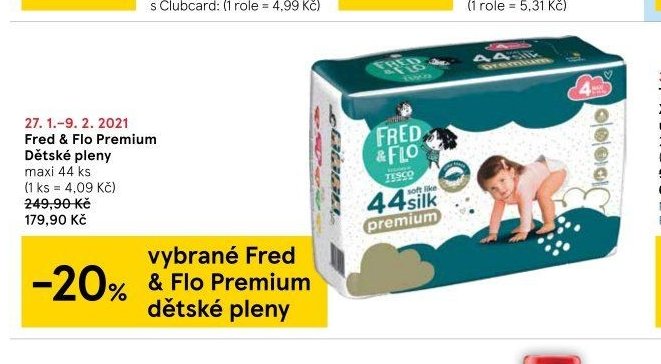 Fred & Flo Premium Dětské pleny