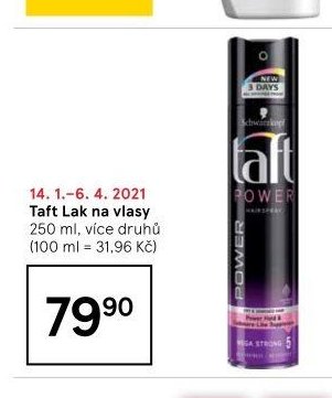 Taft Lak na vlasy