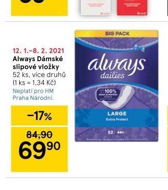 Always Dámské slipové vložky