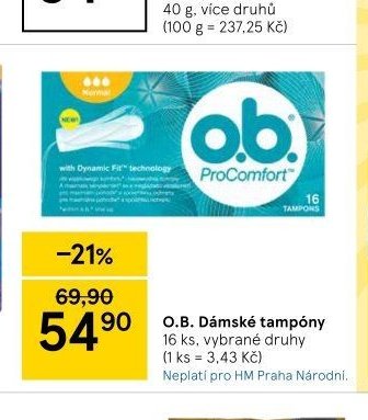 O.B. Dámské tampóny