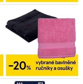 vybrané bavlněné ručníky a osušky