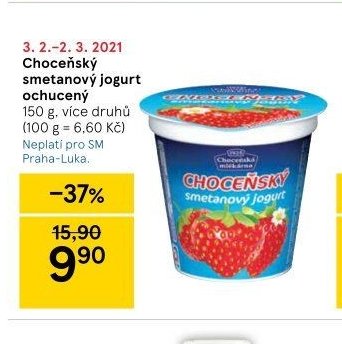 Choceňský smetanový jogurt