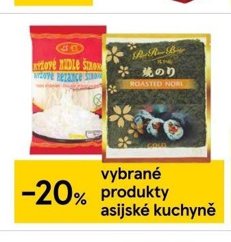 vybrané produkty asijské kuchyně