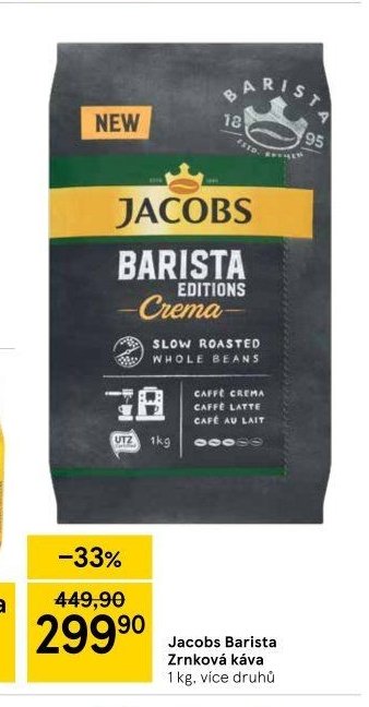 Jacobs Barista zrnková káva