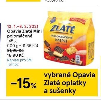 vybrané Opavia Zlaté oplatky a sušenky